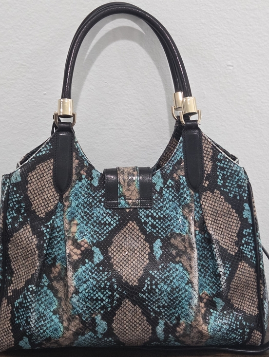 Brahmin Celia Bird of Paradise Frontera Snake Embossed Leather Satchel & Wallet - Picture 3 of 16